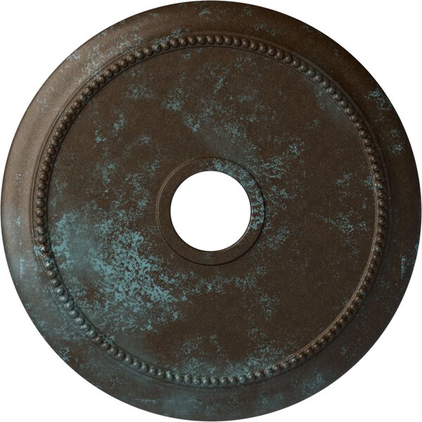 Ekena Millwork Crendon Medallion (Canopies up to 4 3/8"), 24 1/8"OD x 4 3/8"ID x 2 1/4"P, Bronze Blue Patina CM24CRBBS - main